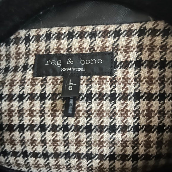 Rag & Bone Cassidy Houndstooth Jacket Barn Coat L XL - Picture 4 of 9